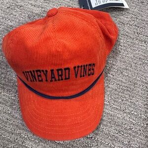 Vineyard Vines Bright Orange Cap with Navy Accents